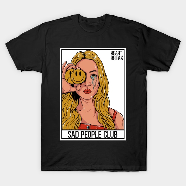 Sad People Club T-Shirt by PlasticGhost